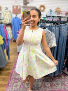 Pink Floral Zip Front Sleeveless Dress with Pockets - A'Bekah's Boutique