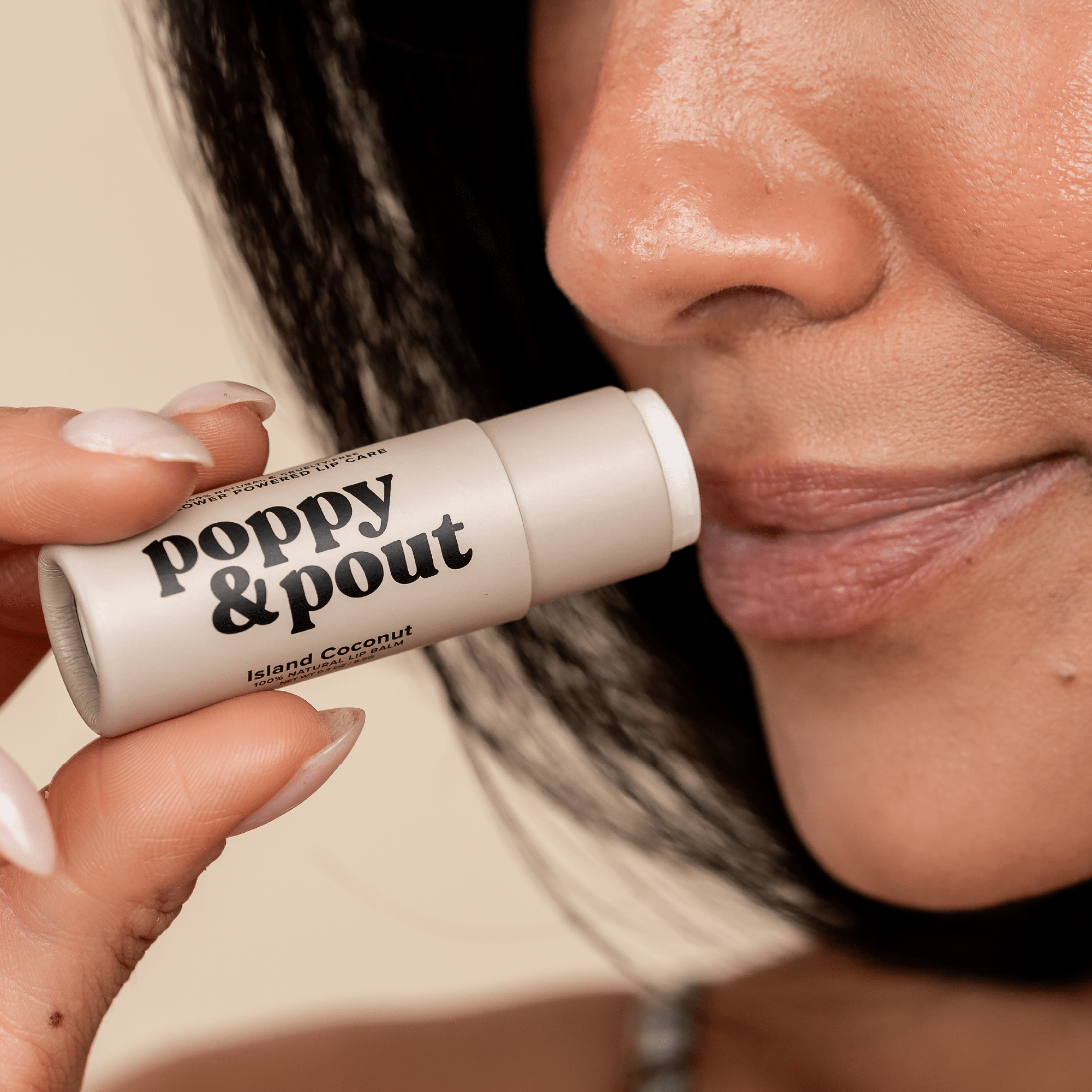 Poppy & Pout Lip Balm, Island Coconut - A'Bekah's Boutique