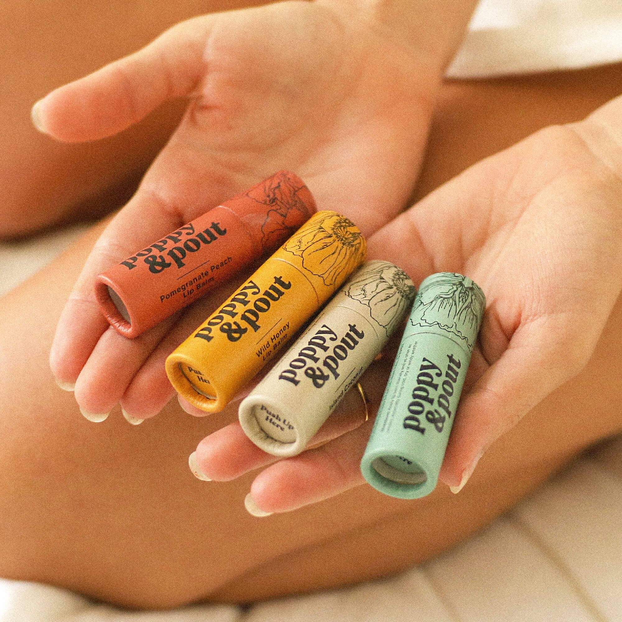 Poppy & Pout Lip Balm, Island Coconut - A'Bekah's Boutique