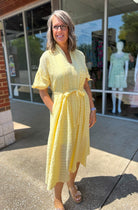 Ray of Sunshine Lemon Yellow Midi Dress - A'Bekah's Boutique