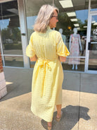 Ray of Sunshine Lemon Yellow Midi Dress - A'Bekah's Boutique