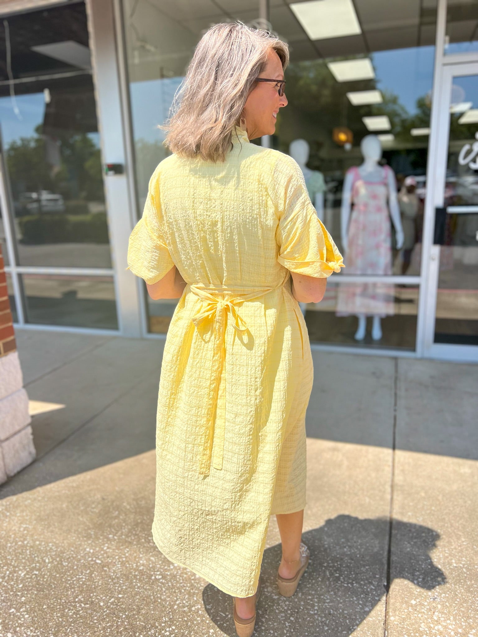 Ray of Sunshine Lemon Yellow Midi Dress - A'Bekah's Boutique