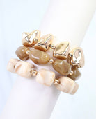 Rayna Beaded Bracelet Set Natural - A'Bekah's Boutique