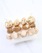 Rayna Beaded Bracelet Set Natural - A'Bekah's Boutique