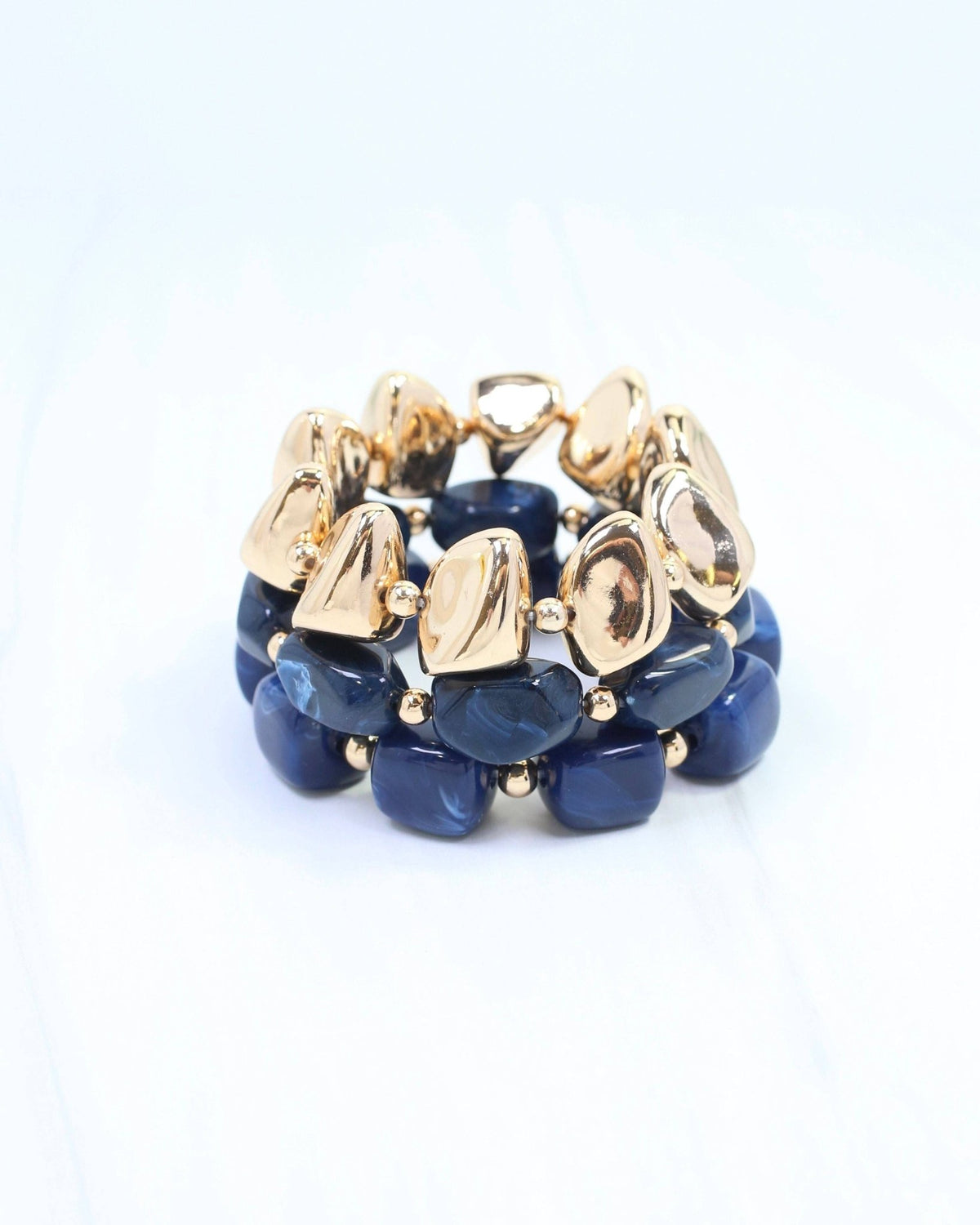 Rayna Beaded Bracelet Set Navy - A'Bekah's Boutique