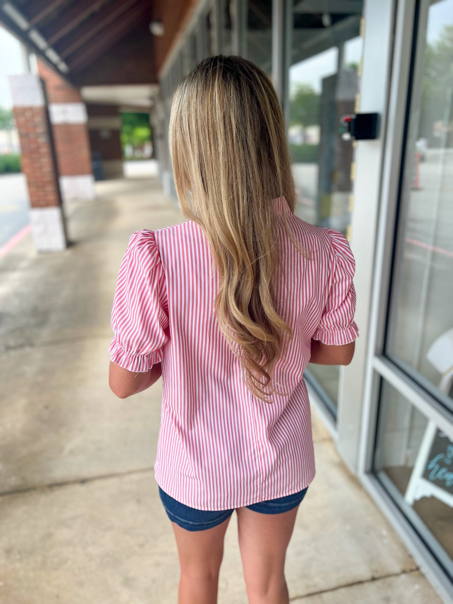 Ready For Love Pink Striped V - Neck Top - A'Bekah's Boutique