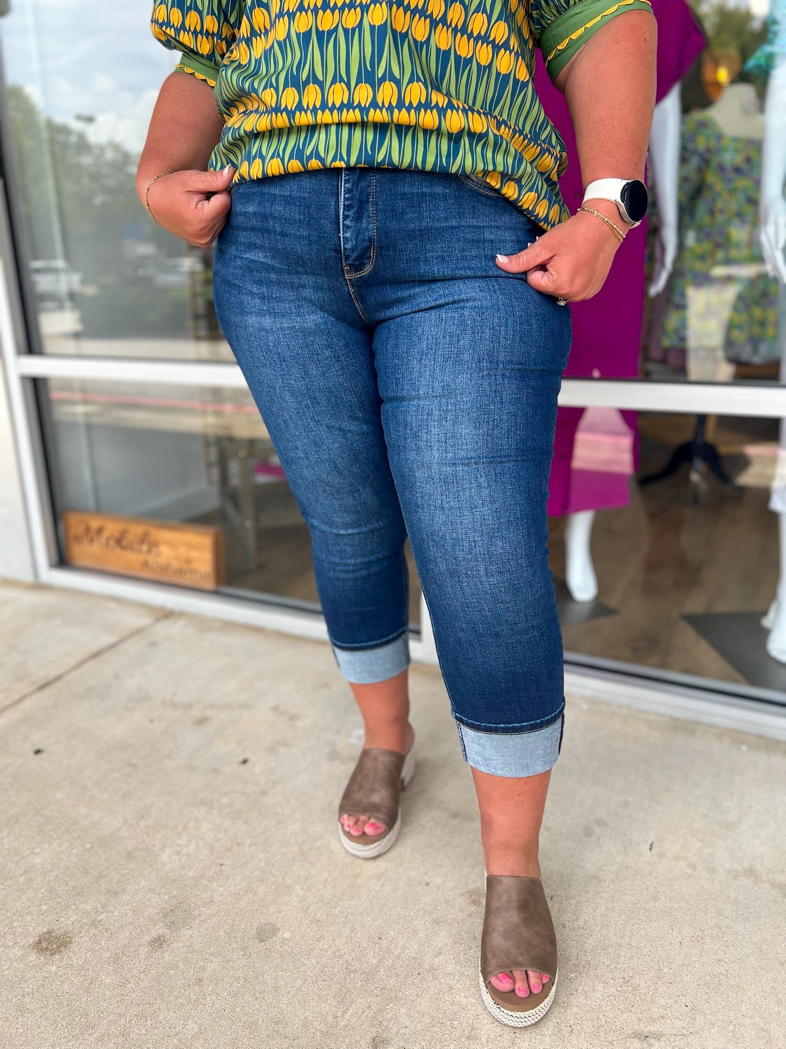 RFM High Rise Cropped Jeans (C) - A'Bekah's Boutique