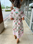 Rose Pink Midi Dress with Smocked Waist and Pockets - A'Bekah's Boutique