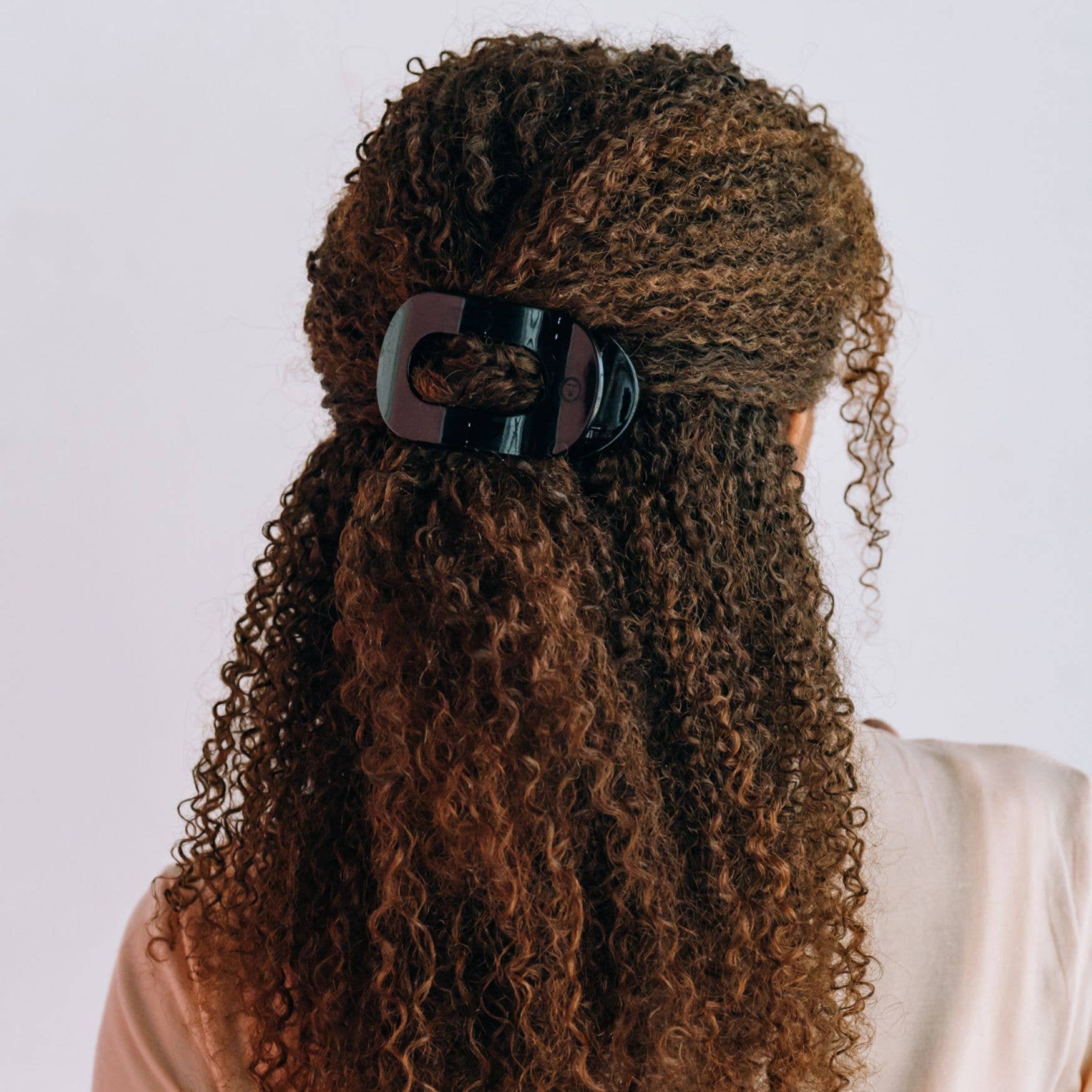 Round Flat Hair Clip | Med. | Jet Black - A'Bekah's Boutique