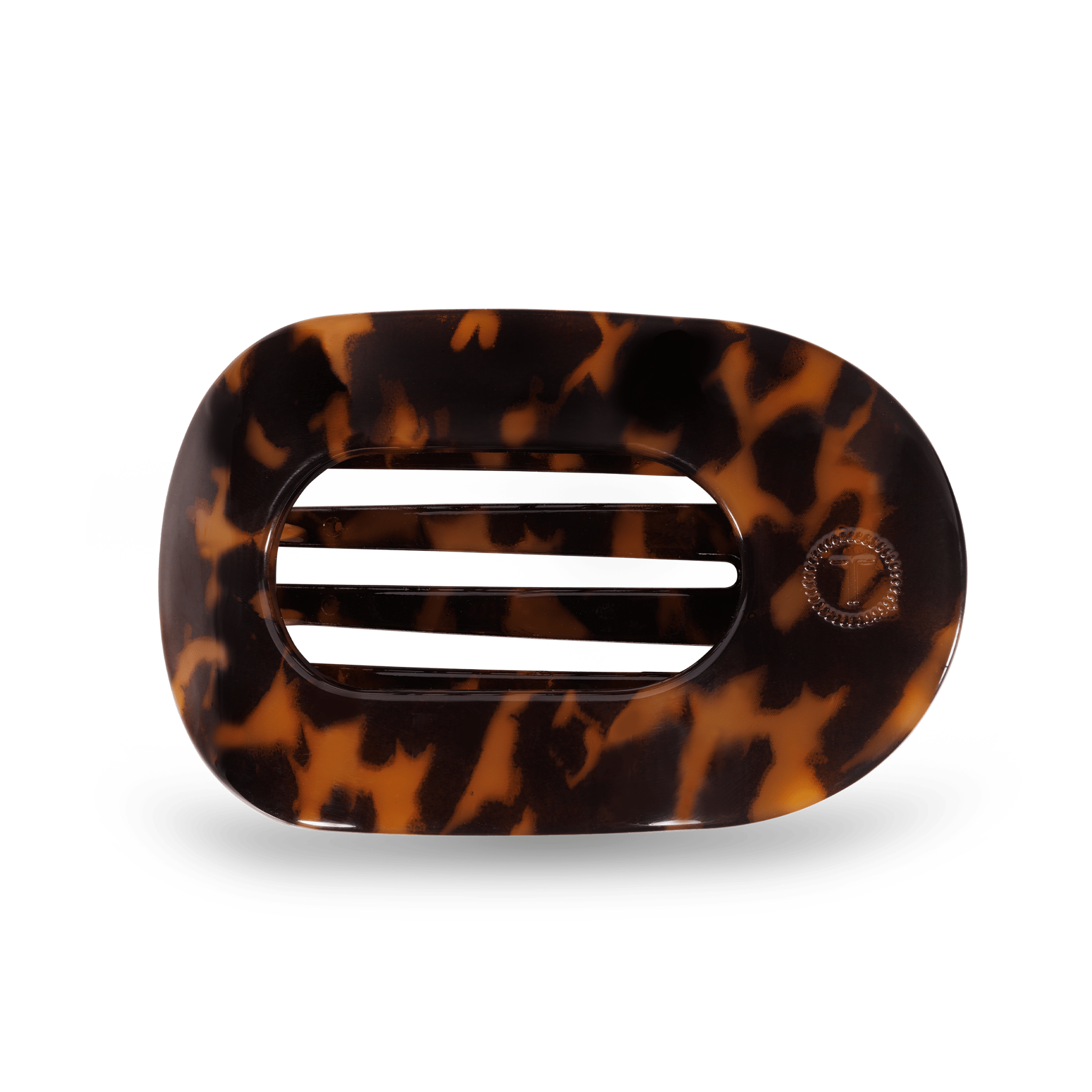 Round Flat Hair Clip | Medium | Tortoise - A'Bekah's Boutique