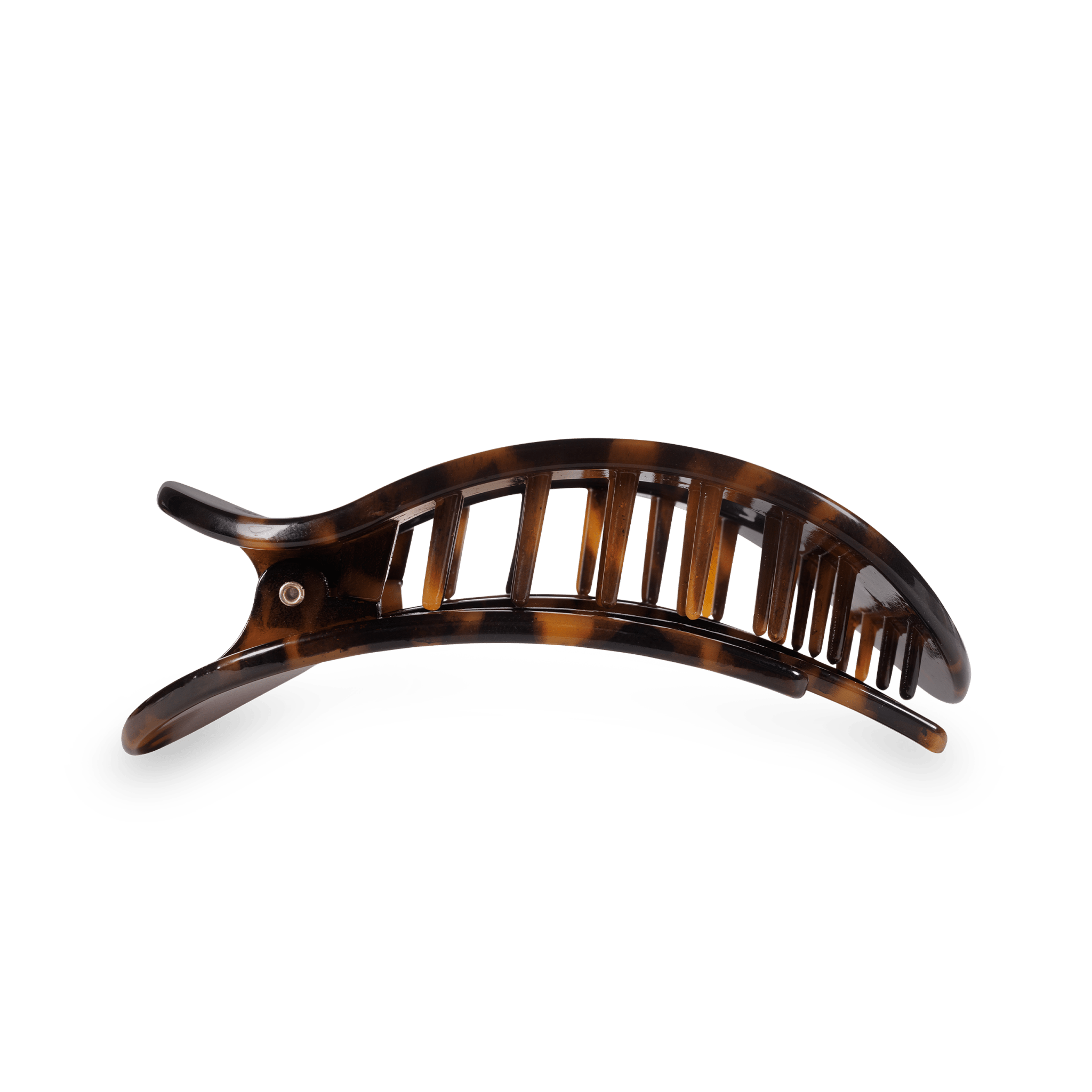 Round Flat Hair Clip | Medium | Tortoise - A'Bekah's Boutique