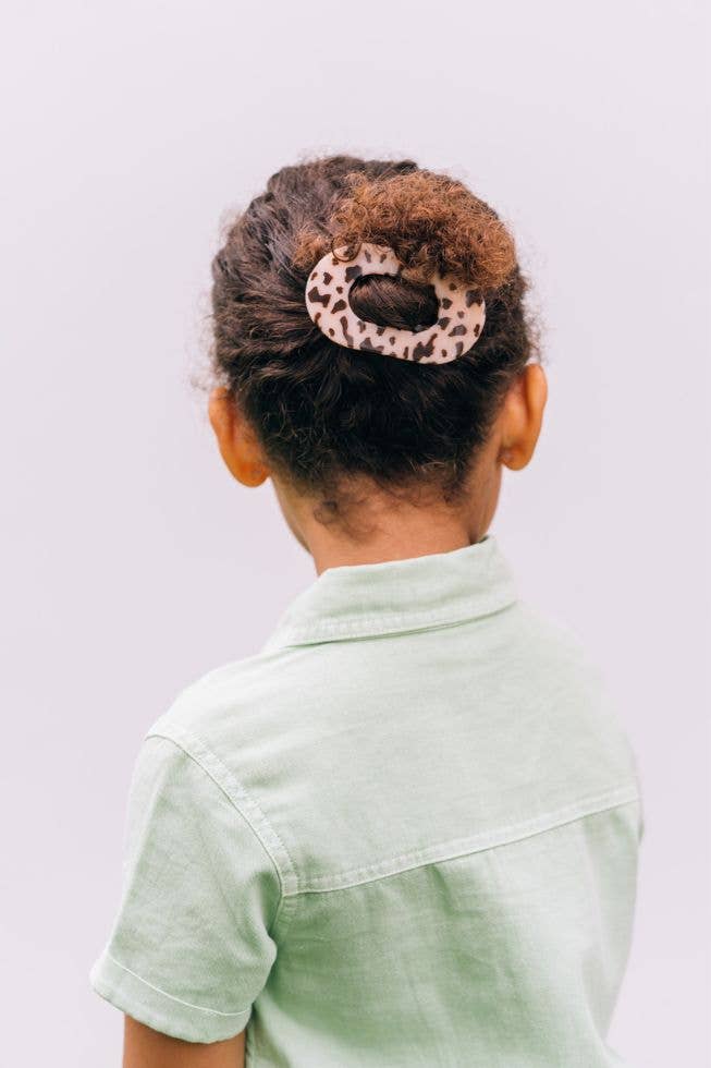Round Flat Hair Clip | Small | Blonde Tortoise - A'Bekah's Boutique