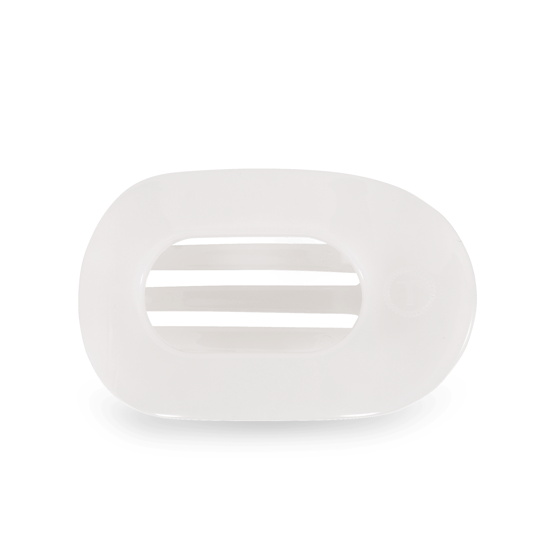 Round Flat Hair Clip | Small | Coconut White - A'Bekah's Boutique