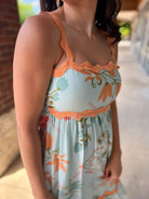 She's Got a Way Mint Floral Midi Dress - A'Bekah's Boutique