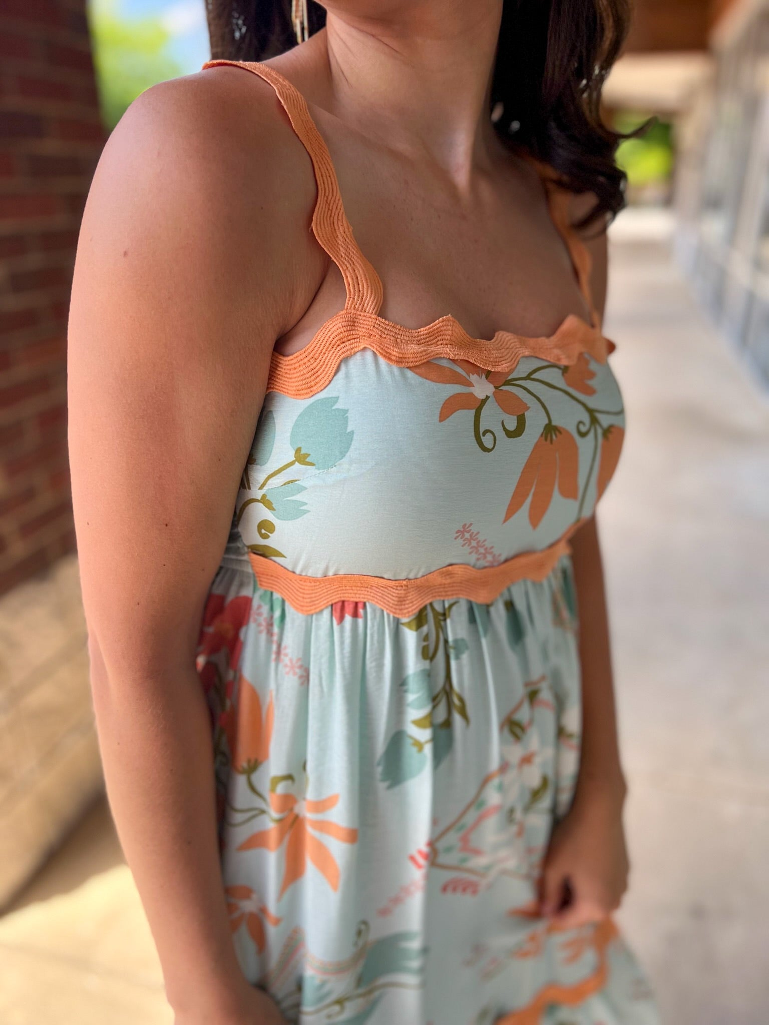 She's Got a Way Mint Floral Midi Dress - A'Bekah's Boutique