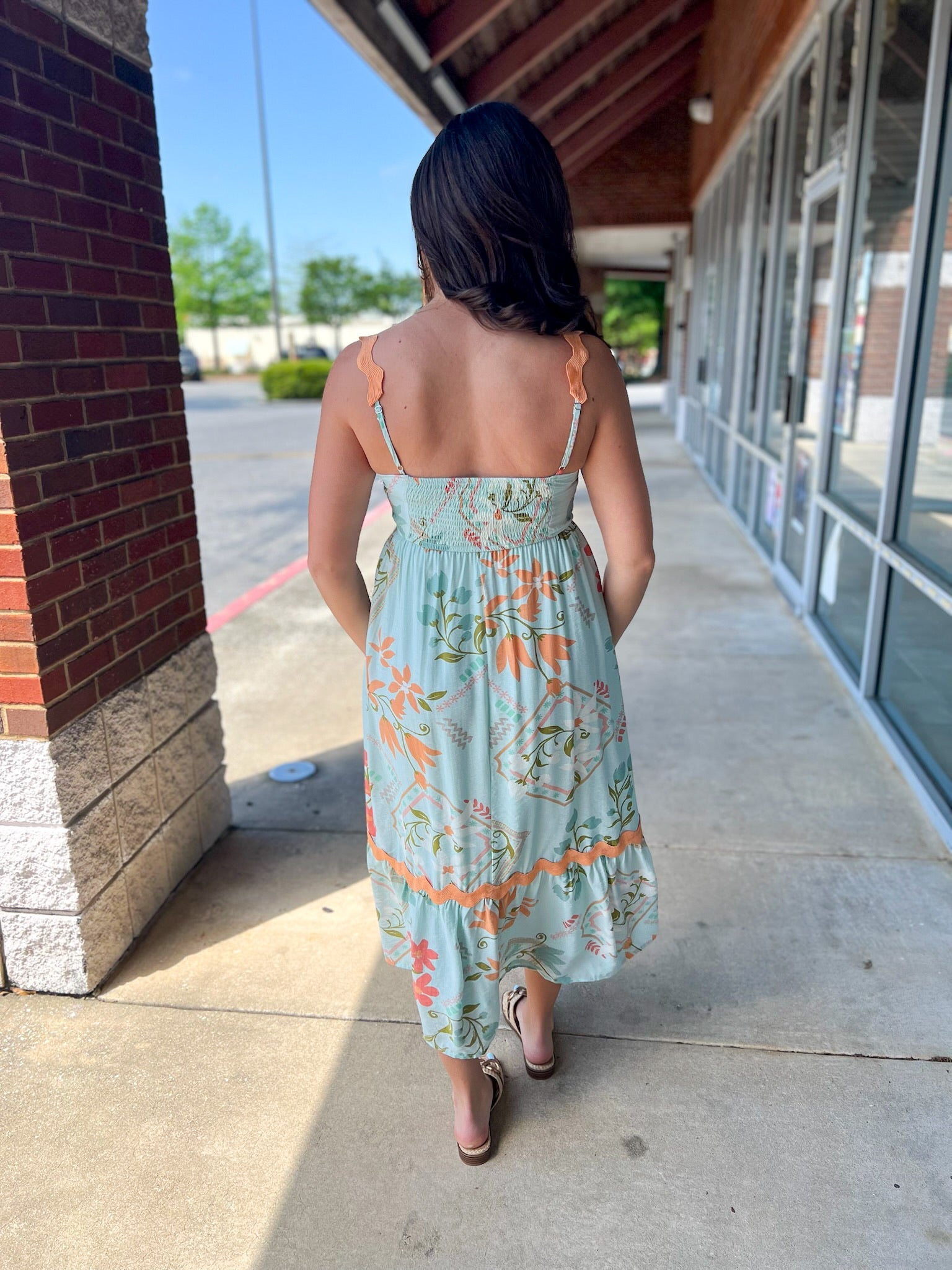She's Got a Way Mint Floral Midi Dress - A'Bekah's Boutique