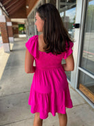 Show Your True Colors Hot Pink Dress with Sweetheart Neckline - A'Bekah's Boutique
