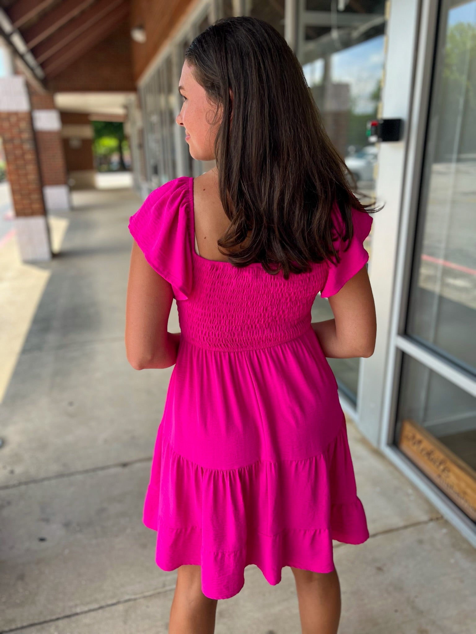 Show Your True Colors Hot Pink Dress with Sweetheart Neckline - A'Bekah's Boutique