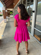 Show Your True Colors Hot Pink Dress with Sweetheart Neckline - A'Bekah's Boutique