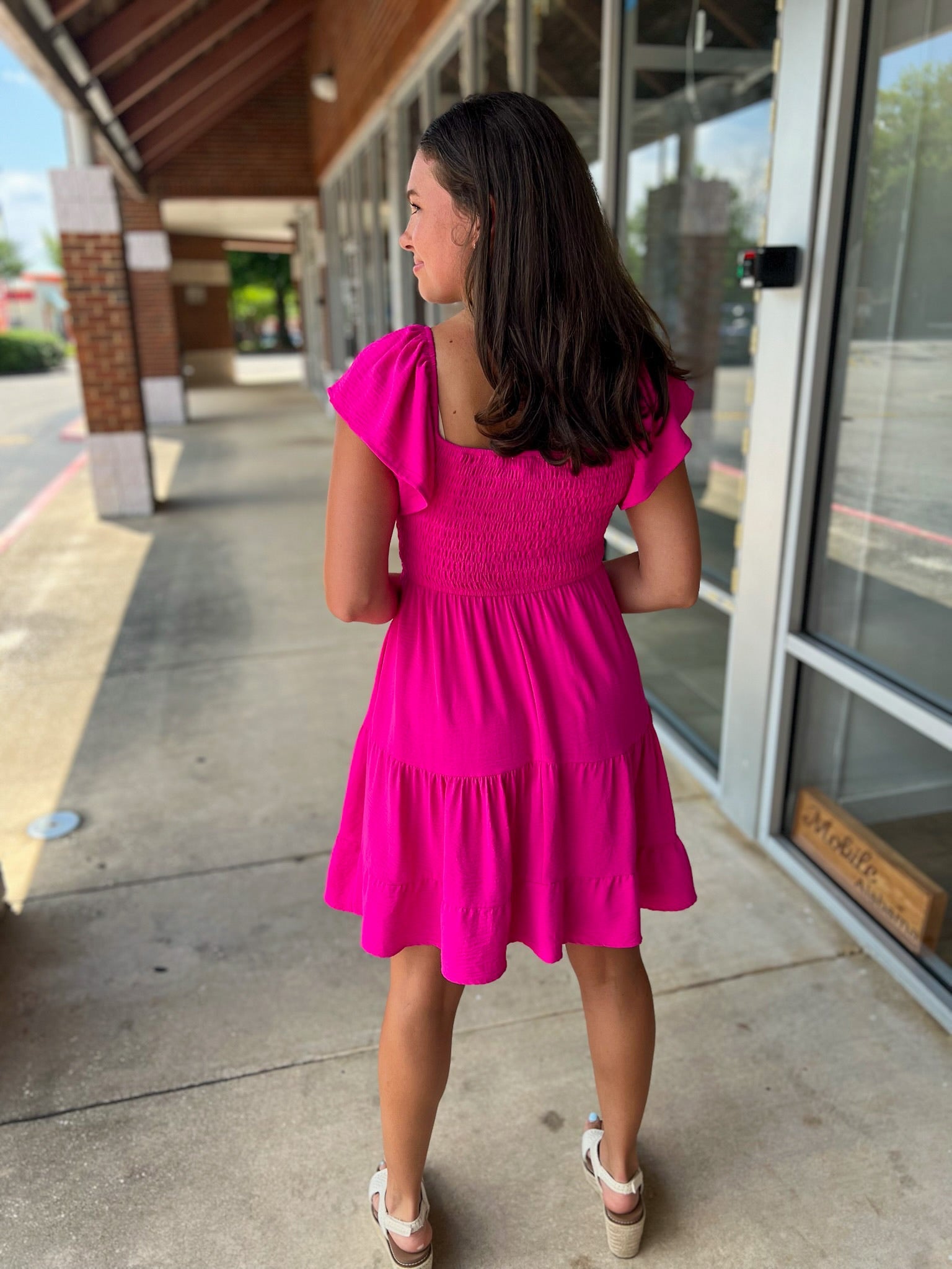 Show Your True Colors Hot Pink Dress with Sweetheart Neckline - A'Bekah's Boutique