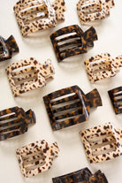 Square Flat Hair Clip | Large | Blonde Tortoise - A'Bekah's Boutique