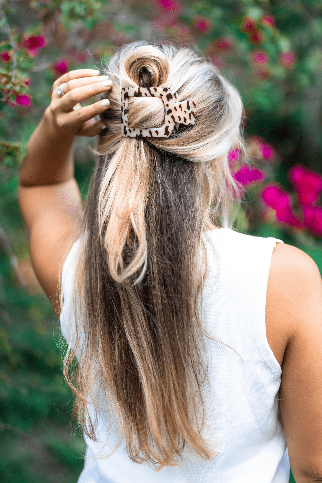 Square Flat Hair Clip | Large | Blonde Tortoise - A'Bekah's Boutique