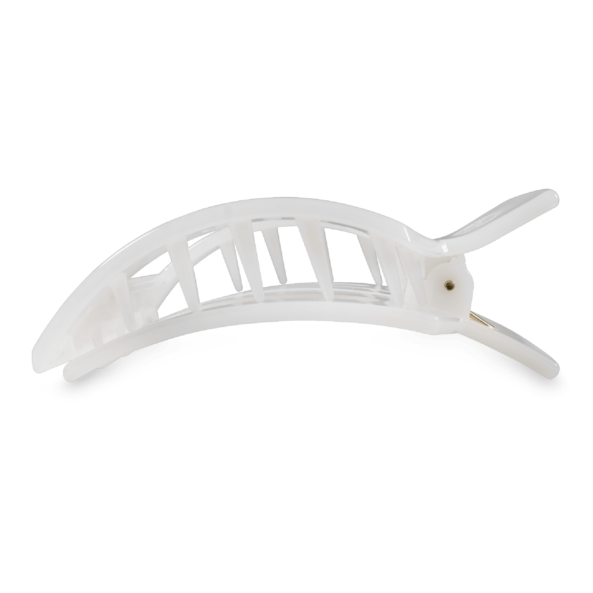 Square Flat Hair Clip | Large | Coconut White - A'Bekah's Boutique