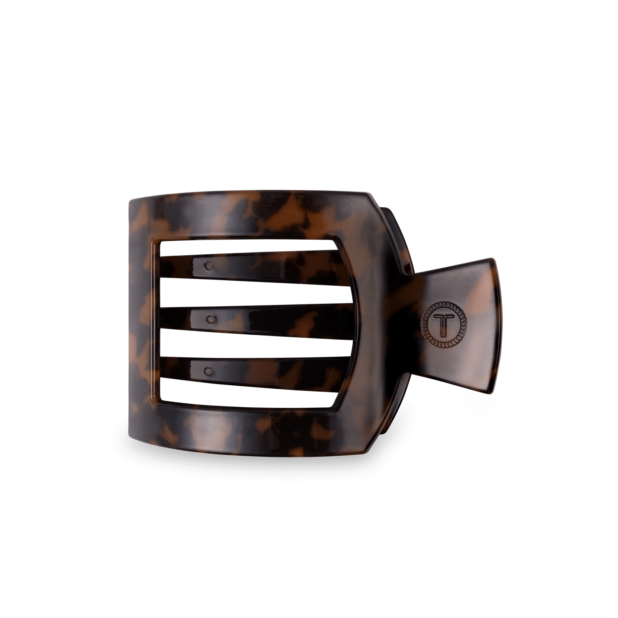 Square Flat Hair Clip | Med. | Tortoise - A'Bekah's Boutique