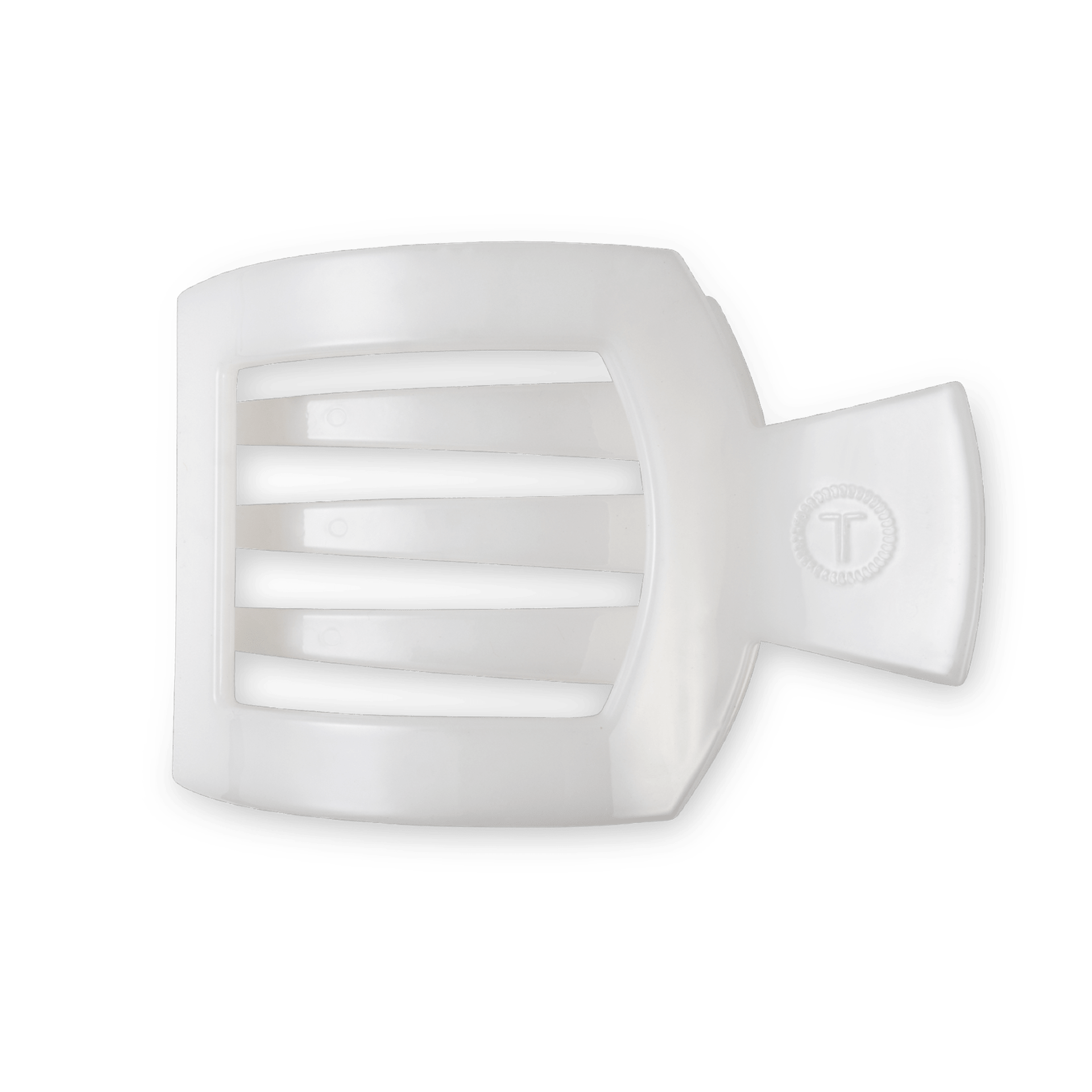Square Flat Hair Clip | Medium | Coconut White - A'Bekah's Boutique