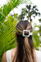 Square Flat Hair Clip | Medium | Coconut White - A'Bekah's Boutique