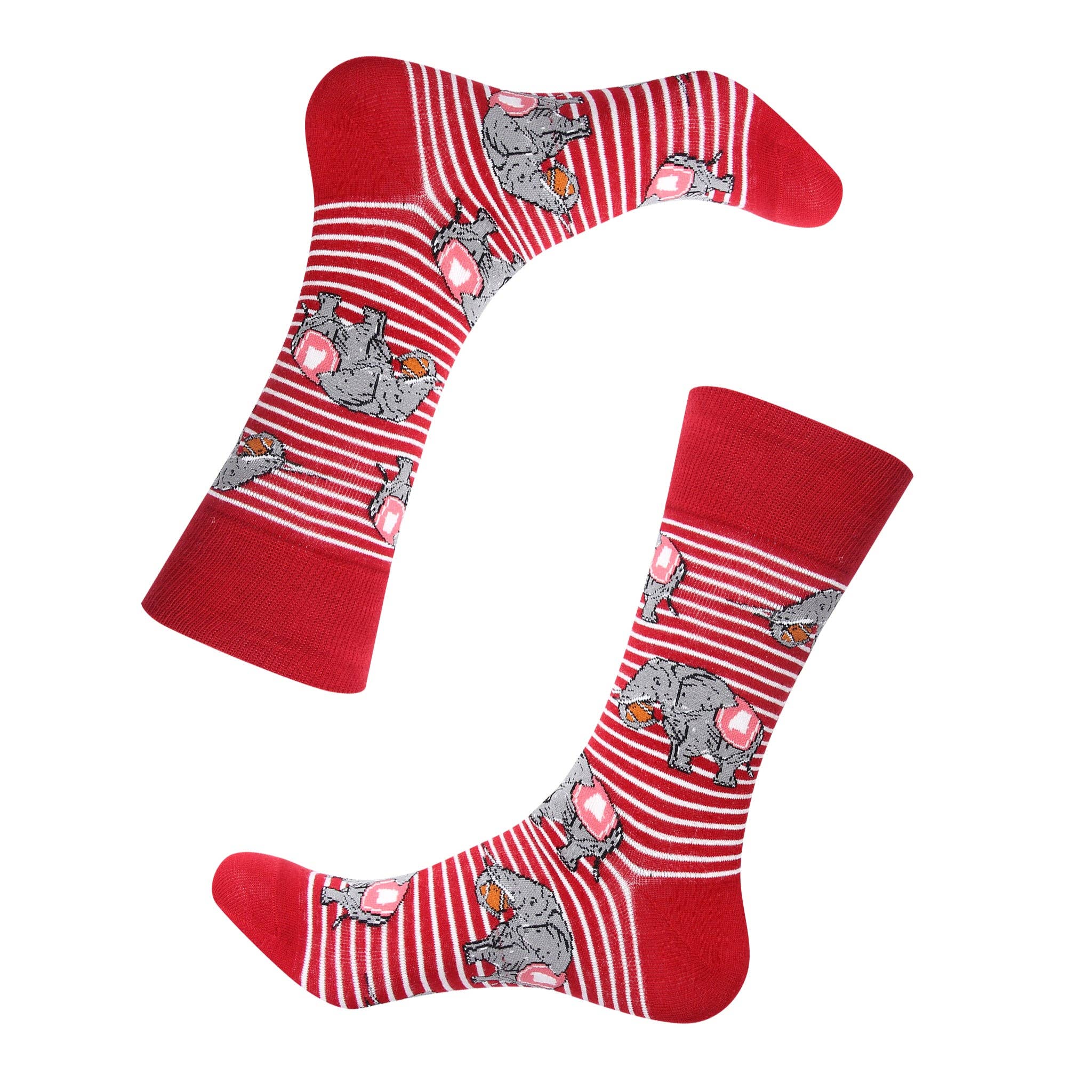 Striped Elephant Socks - A'Bekah's Boutique