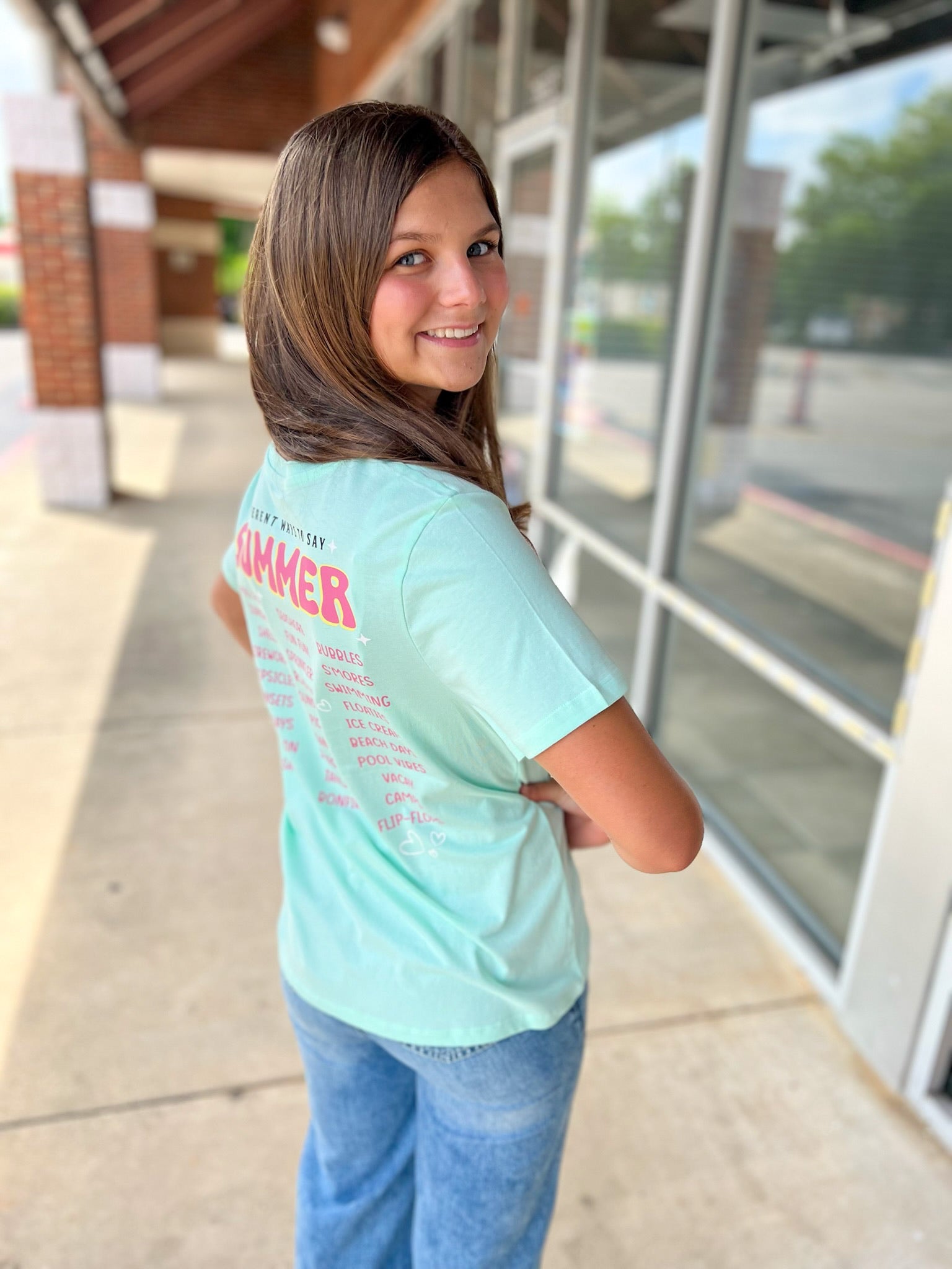 Summer Forever Girls Tiger Bay Blue Graphic T-Shirt - A'Bekah's Boutique