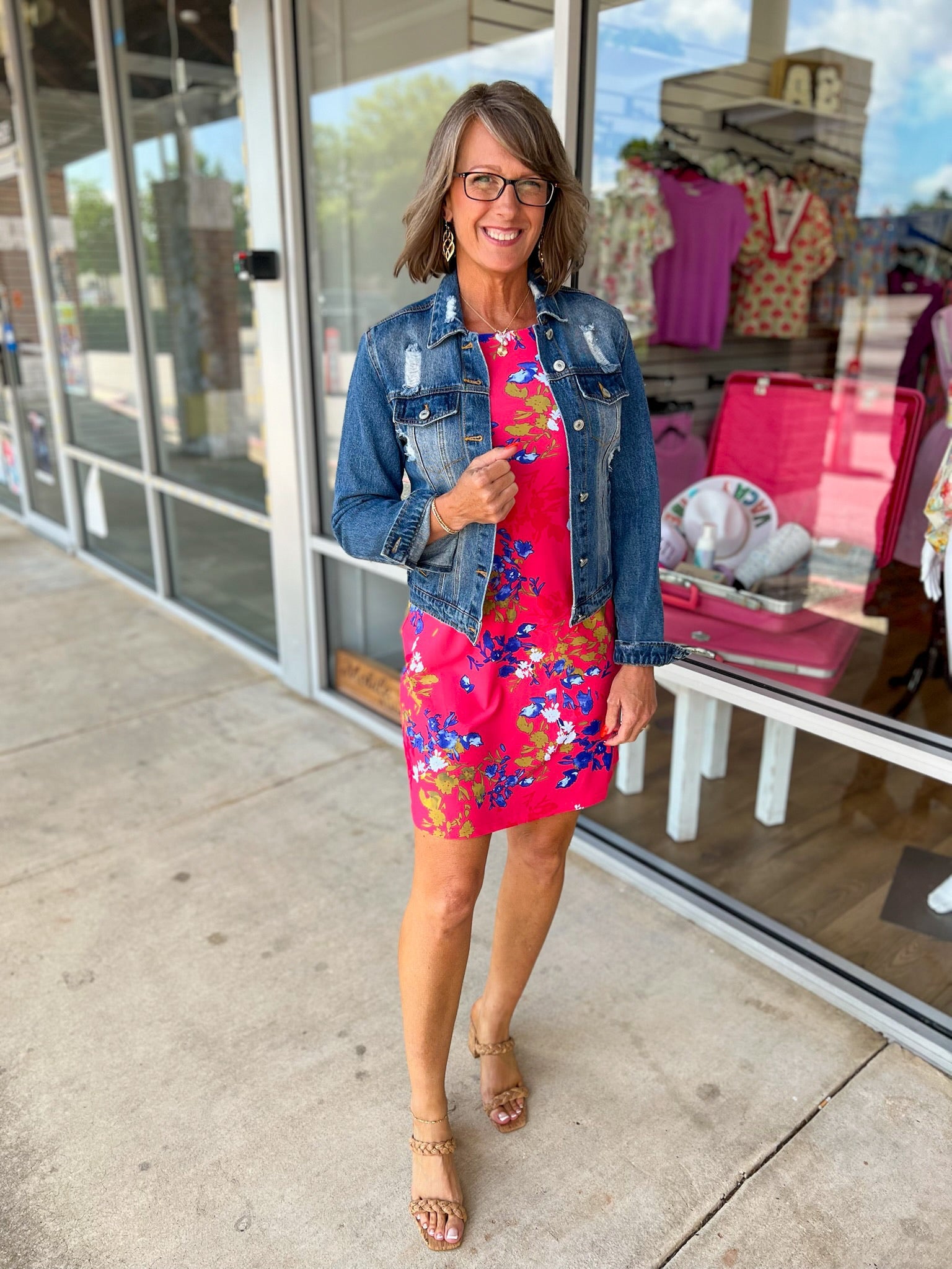 Summer Fun Coral Floral Sleeveless Dress - A'Bekah's Boutique