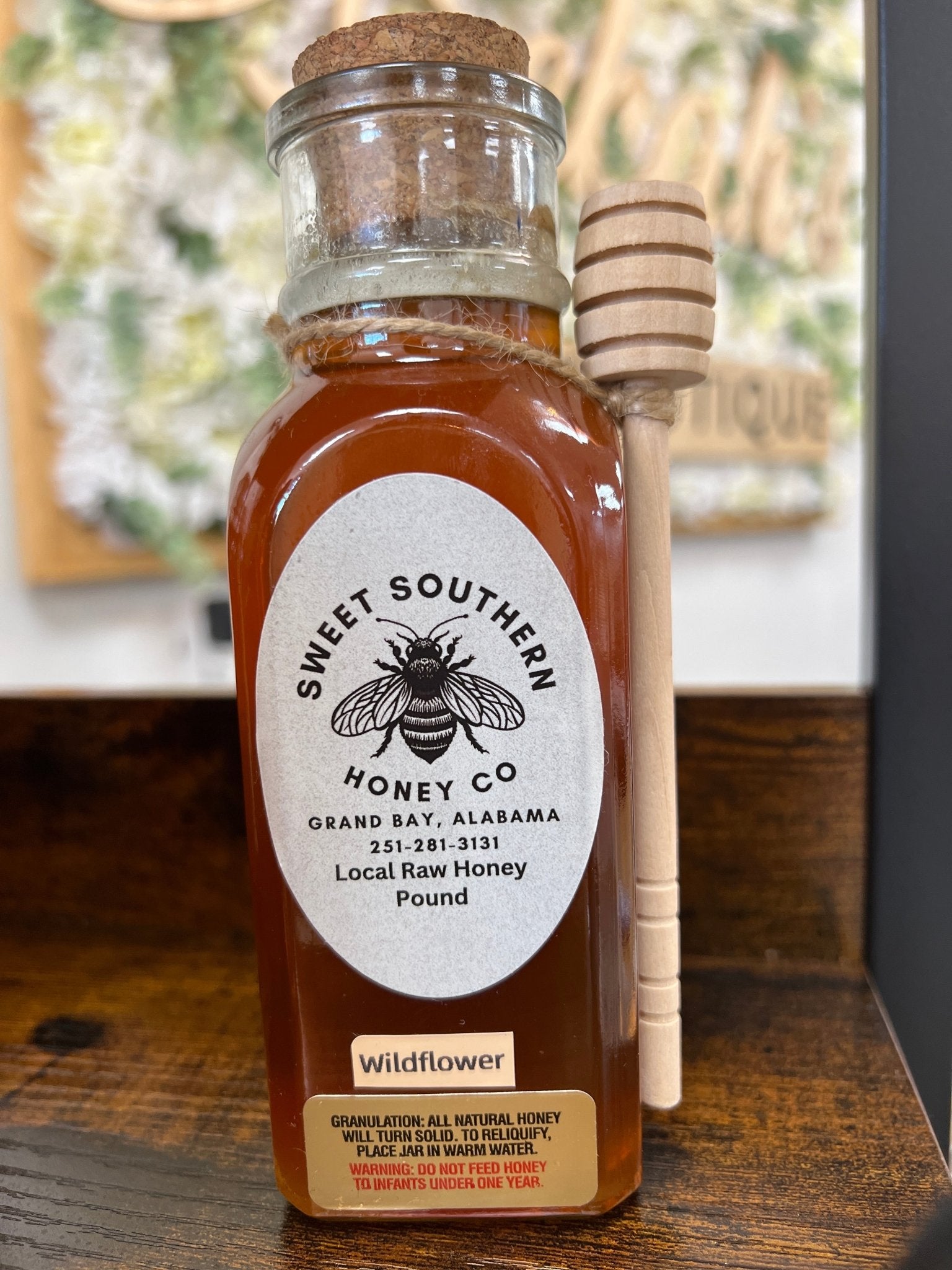 Sweet Southern Honey Muth Jar Local Honey 1 lb - A'Bekah's Boutique