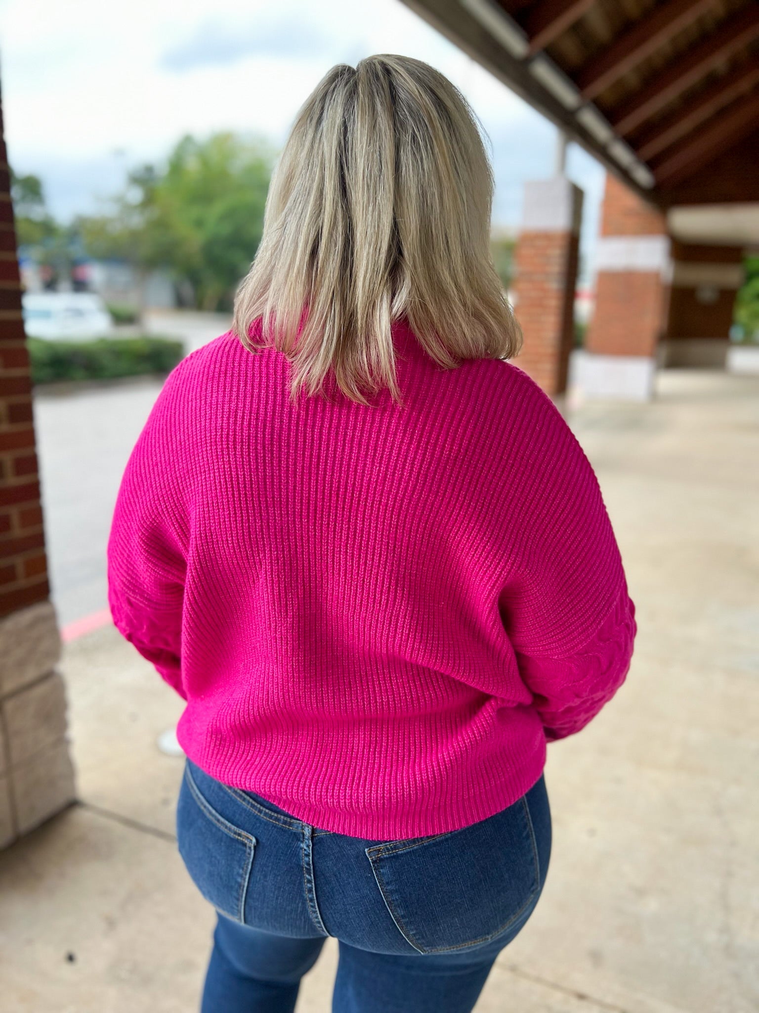 Take A Second Look Hot Pink Cowl Neck Sweater - A'Bekah's Boutique