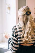 Teleties Round Flat Hair Clip | Small | Jet Black - A'Bekah's Boutique