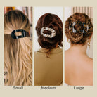 Teleties Round Flat Hair Clip | Small | Jet Black - A'Bekah's Boutique