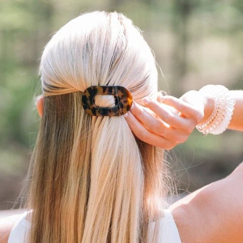 Teleties Tortoise Tiny Flat Round Clip - A'Bekah's Boutique