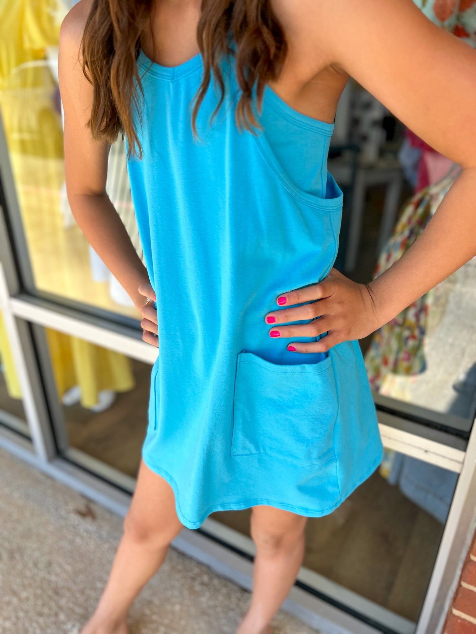 Tell Me Twice Girls Blue Aqua Romper - A'Bekah's Boutique