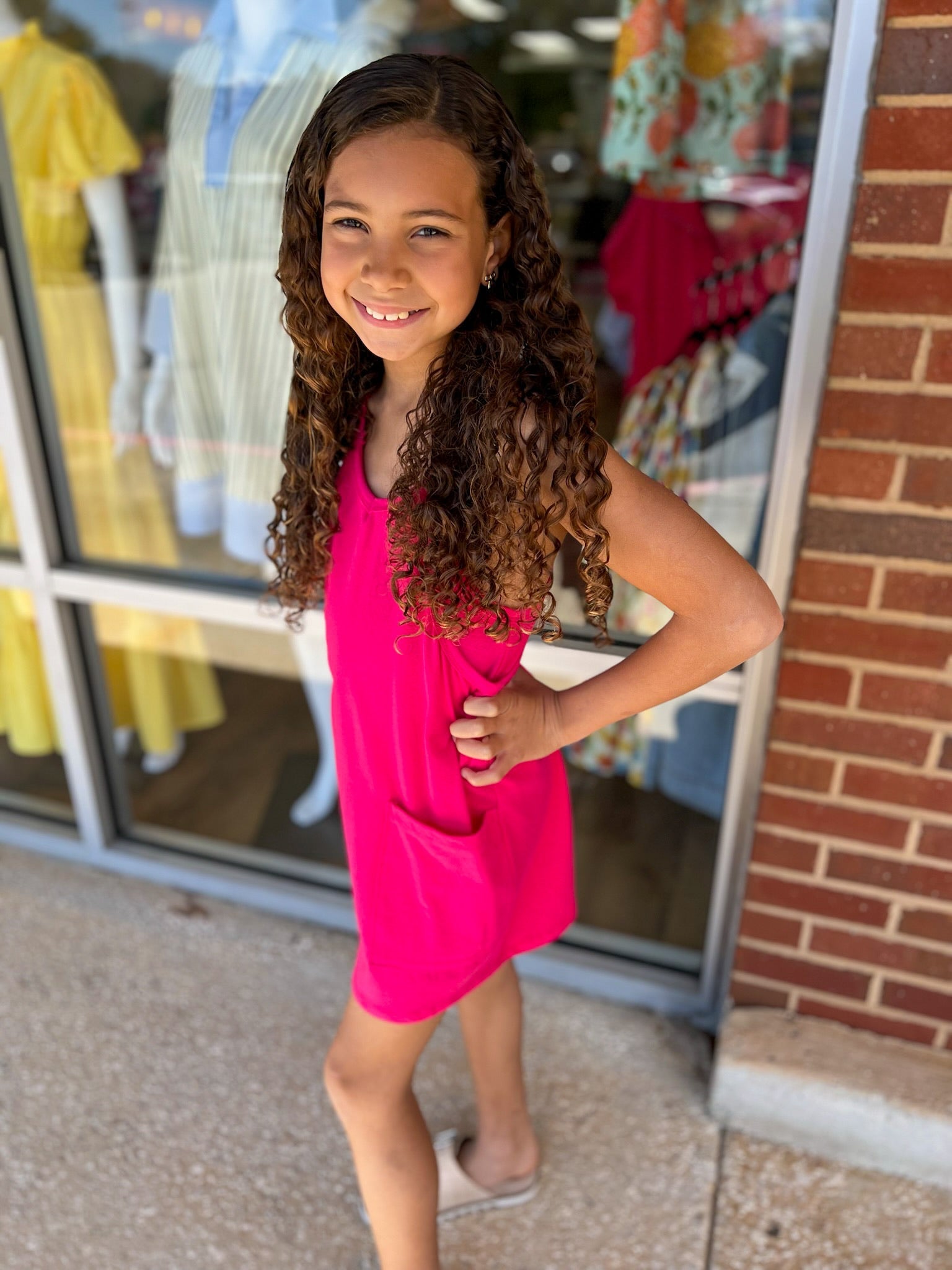 Tell Me Twice Girls Hot Pink Romper - A'Bekah's Boutique