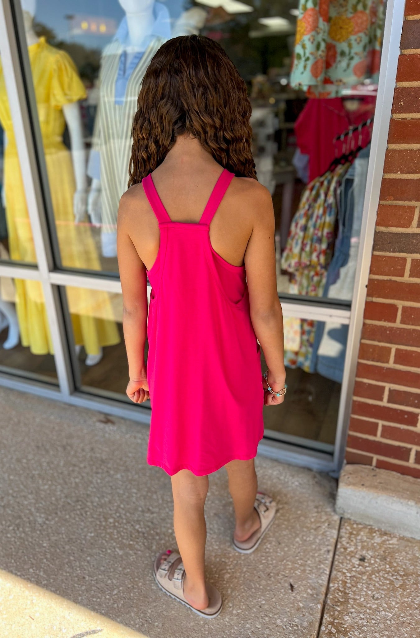 Tell Me Twice Girls Hot Pink Romper - A'Bekah's Boutique