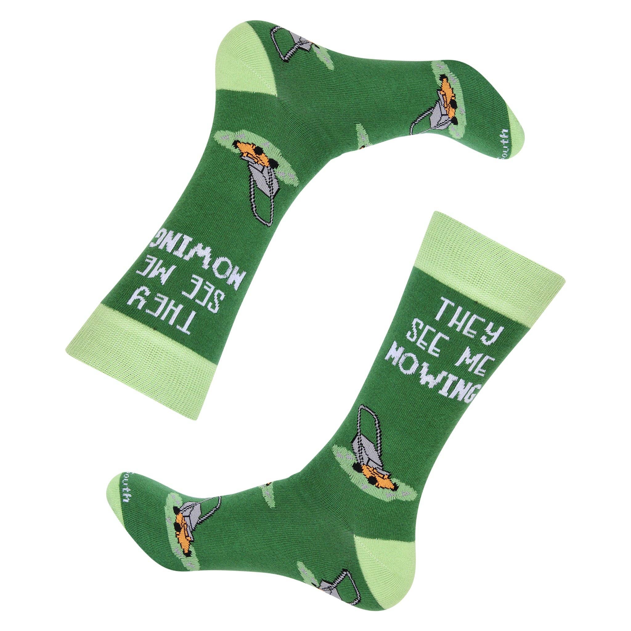 They See Me Mowing Socks - A'Bekah's Boutique