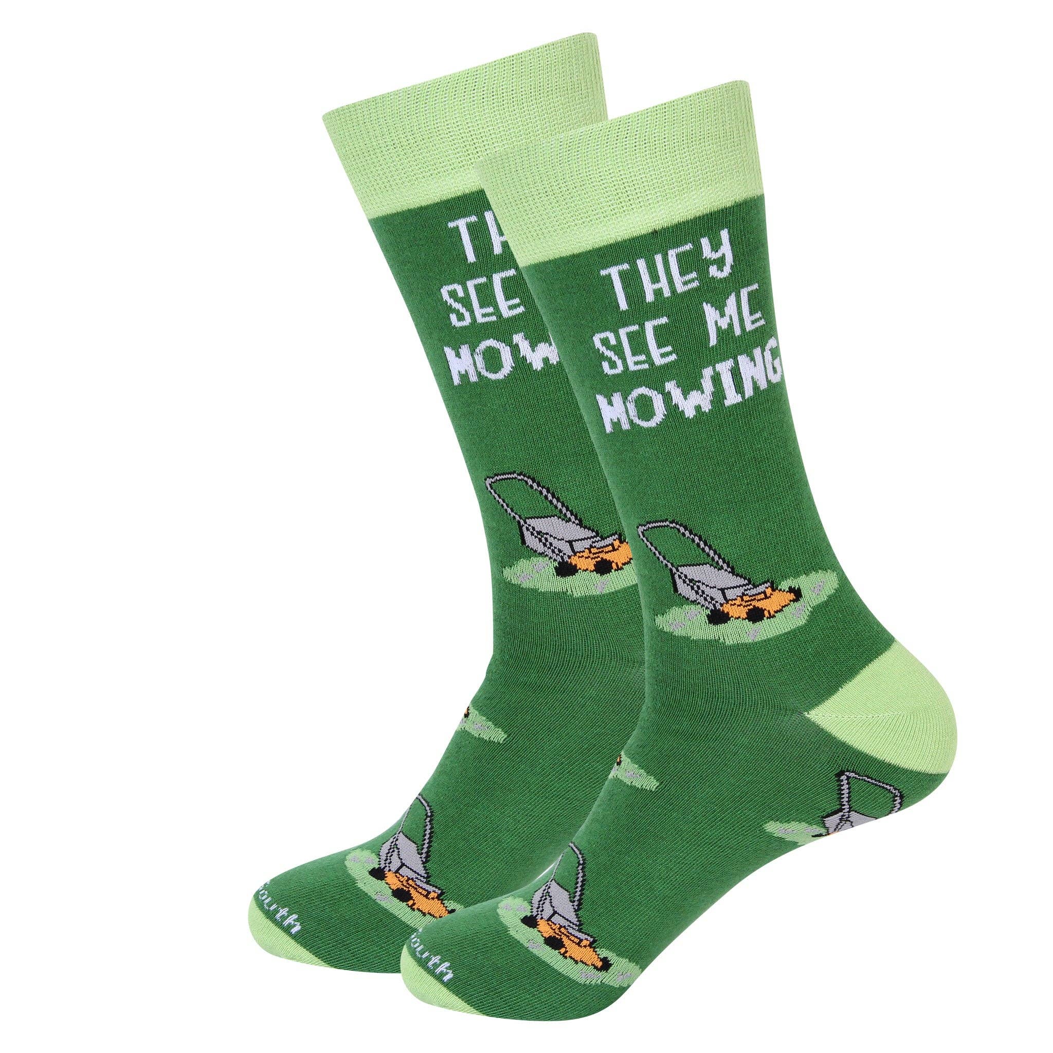 They See Me Mowing Socks - A'Bekah's Boutique