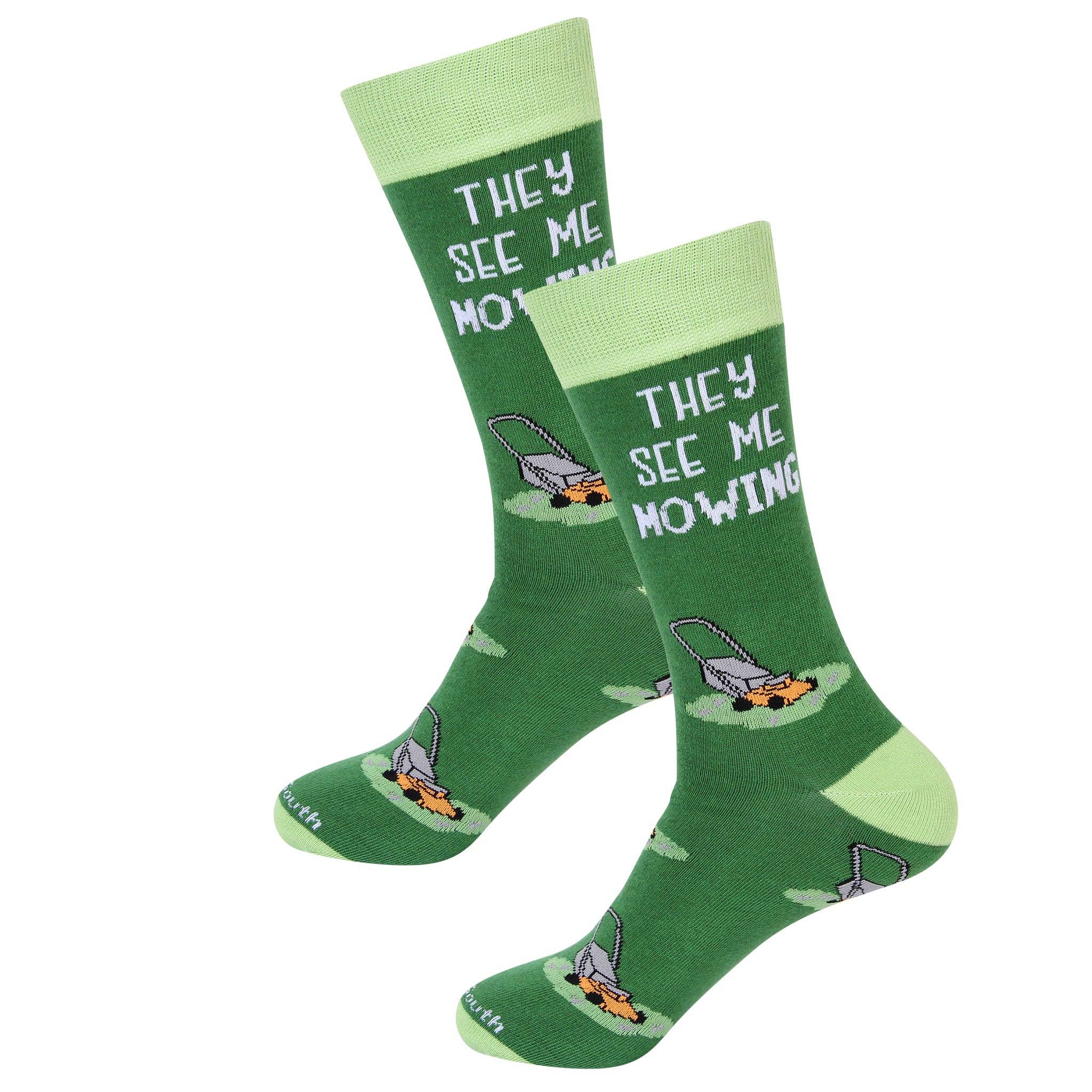 They See Me Mowing Socks - A'Bekah's Boutique
