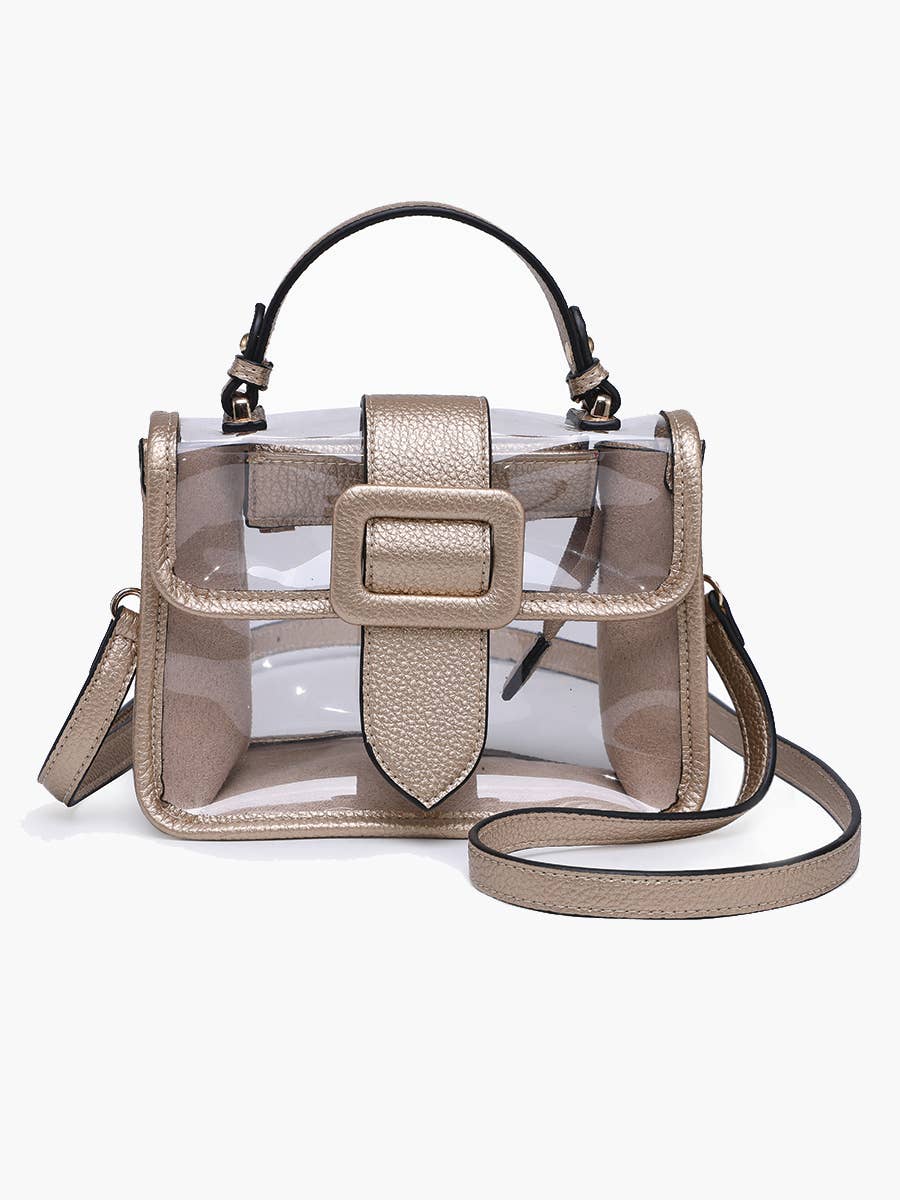 Toni Clear Flapover Crossbody Bag – Stadium Purse | Game Day Purse - A'Bekah's Boutique