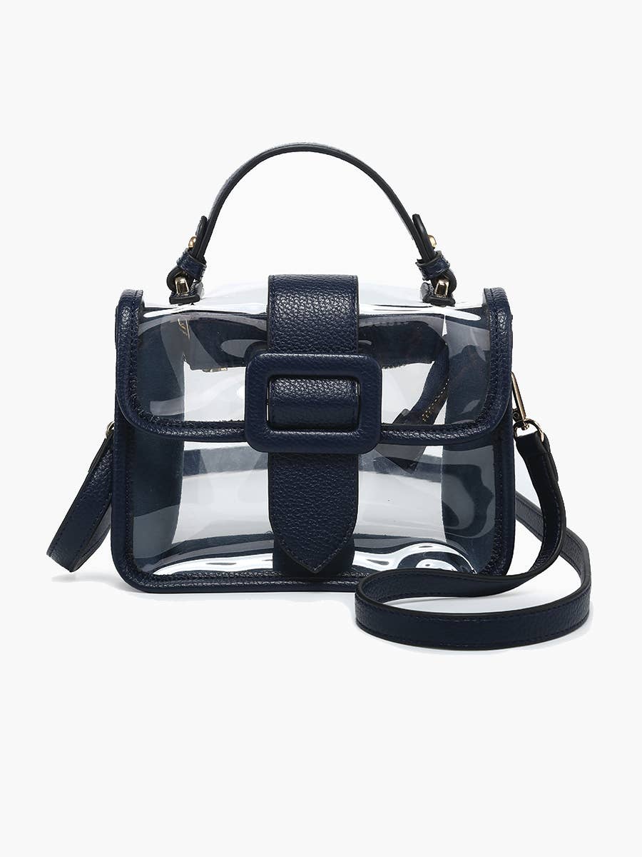 Toni Clear Flapover Crossbody Bag – Stadium Purse | Game Day Purse - A'Bekah's Boutique