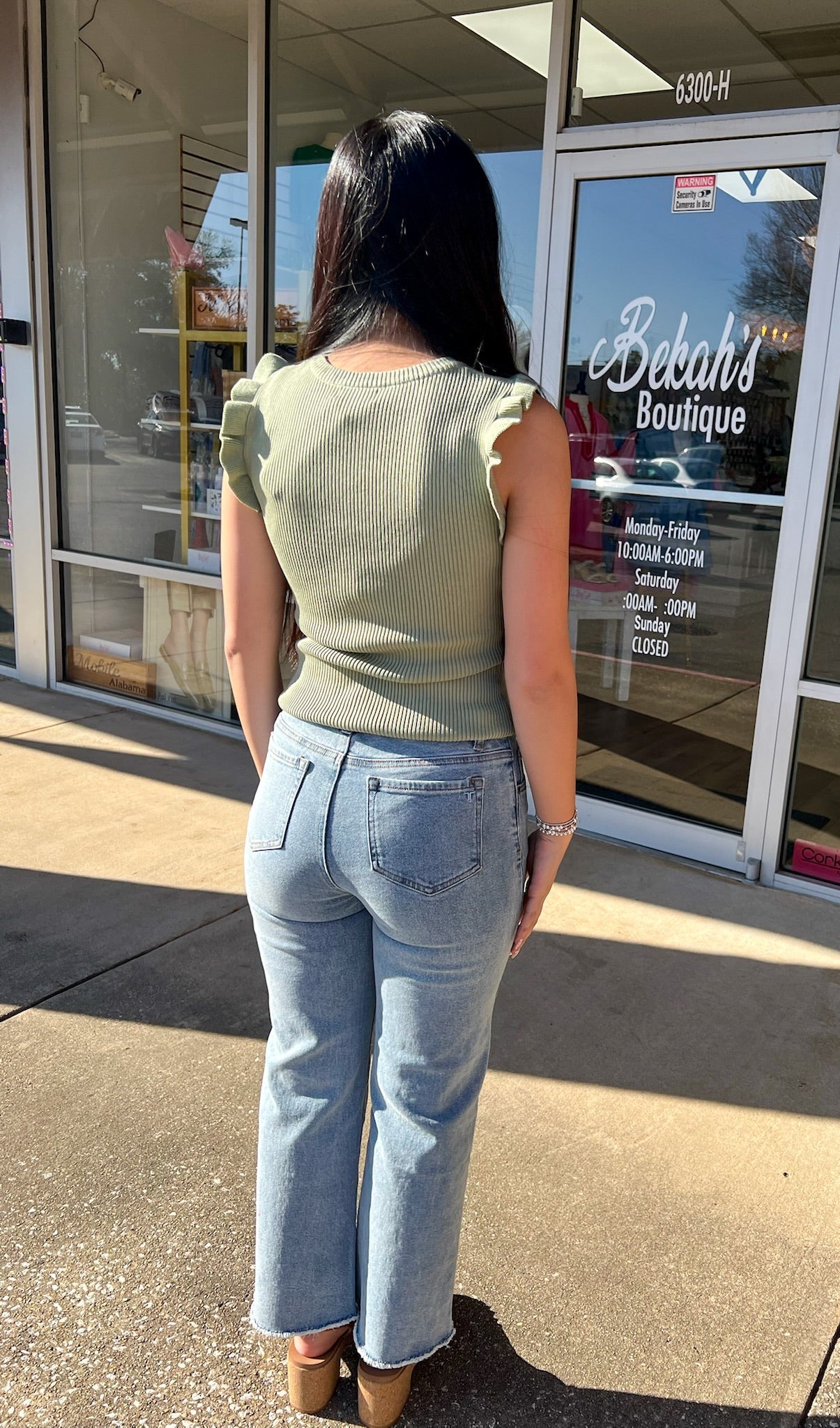 Tractr Girls 5 Pocket Wide Leg Cropped Jeans with Frayed Hem - A'Bekah's Boutique