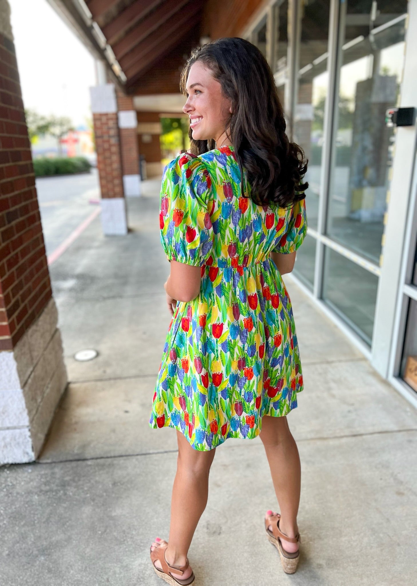 Up In The Air Tulip Floral Print Dress with Pockets - A'Bekah's Boutique