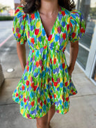 Up In The Air Tulip Floral Print Dress with Pockets - A'Bekah's Boutique