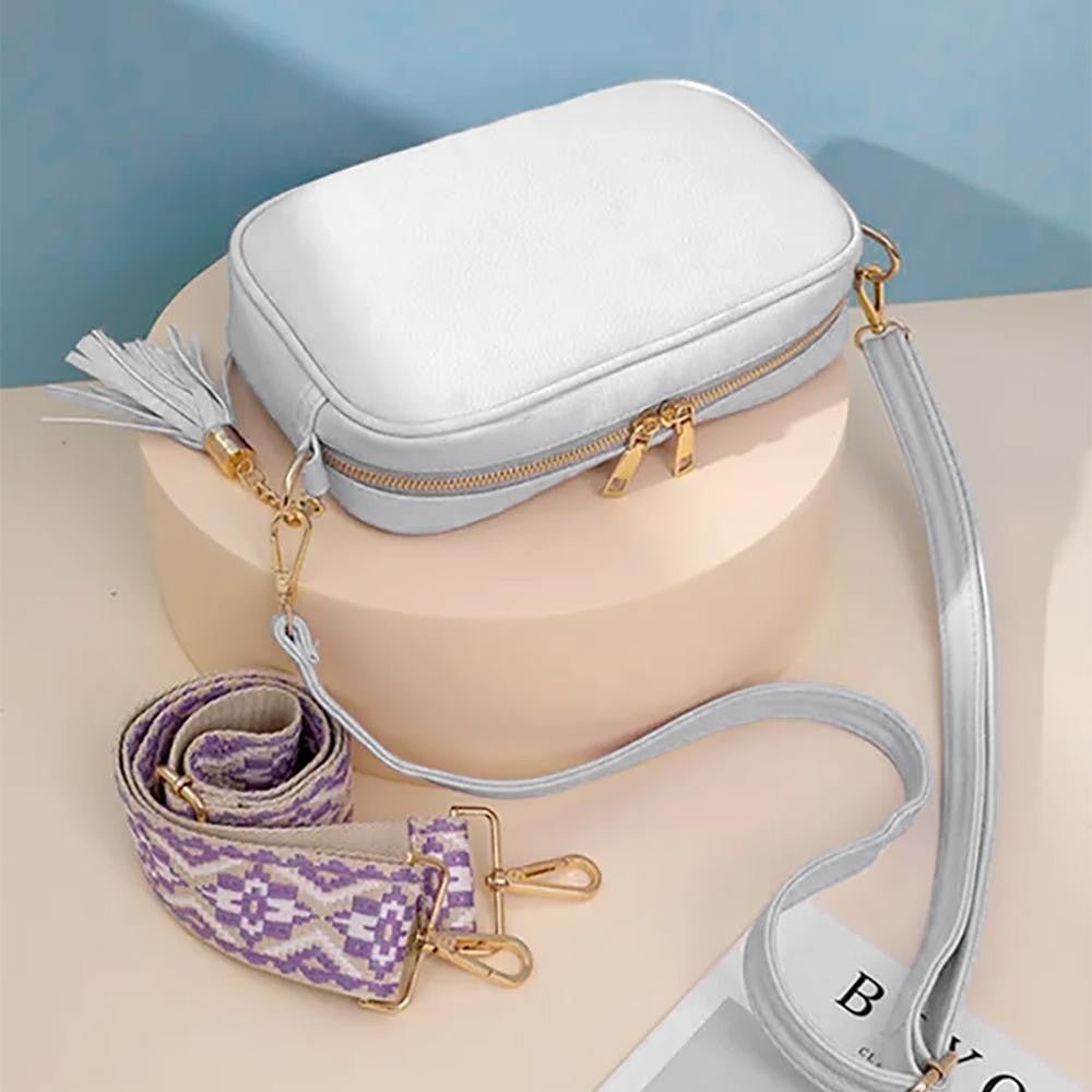 Vegan Leather Crossbody Purse With Interchangeable Bag Strap - A'Bekah's Boutique